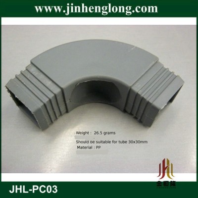 Plastic corner knock down bed frame parts